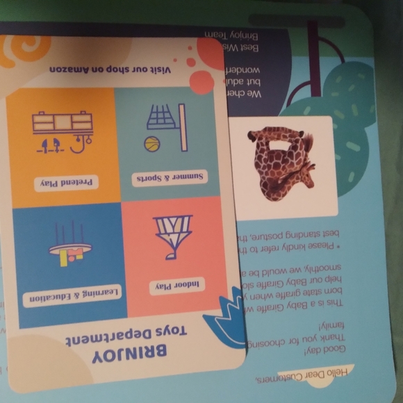 tall stuffed animal that u keep a time card of feedining. - Picture 6 of 6